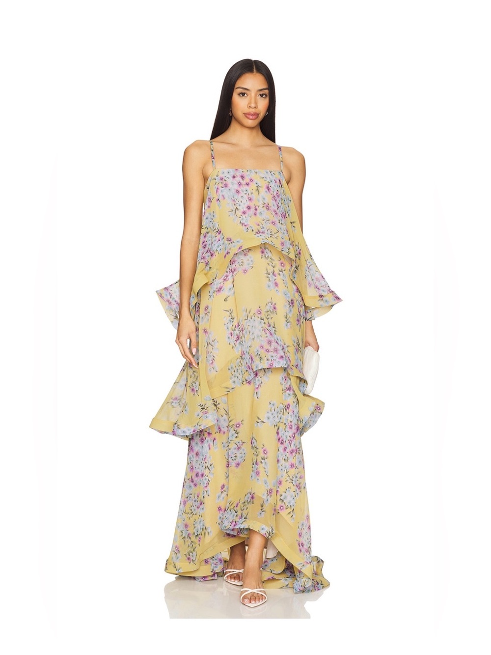 Armani Maxi Dress in Yellow Floral